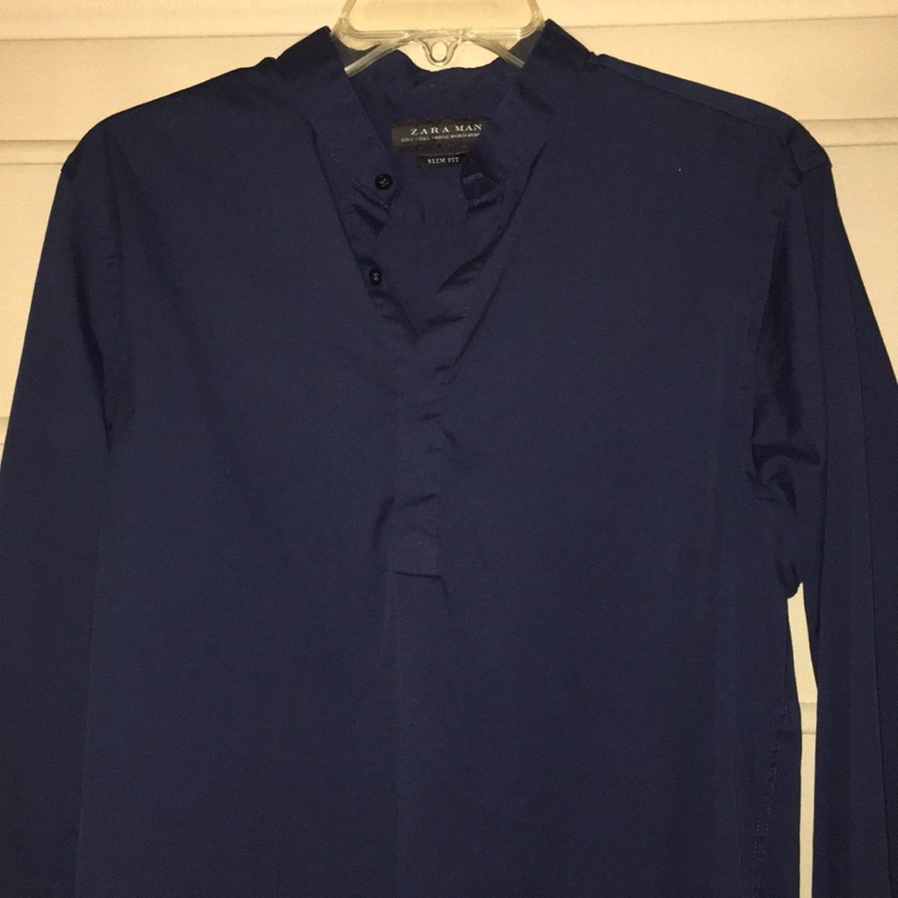 Zara navy blue shirt size L